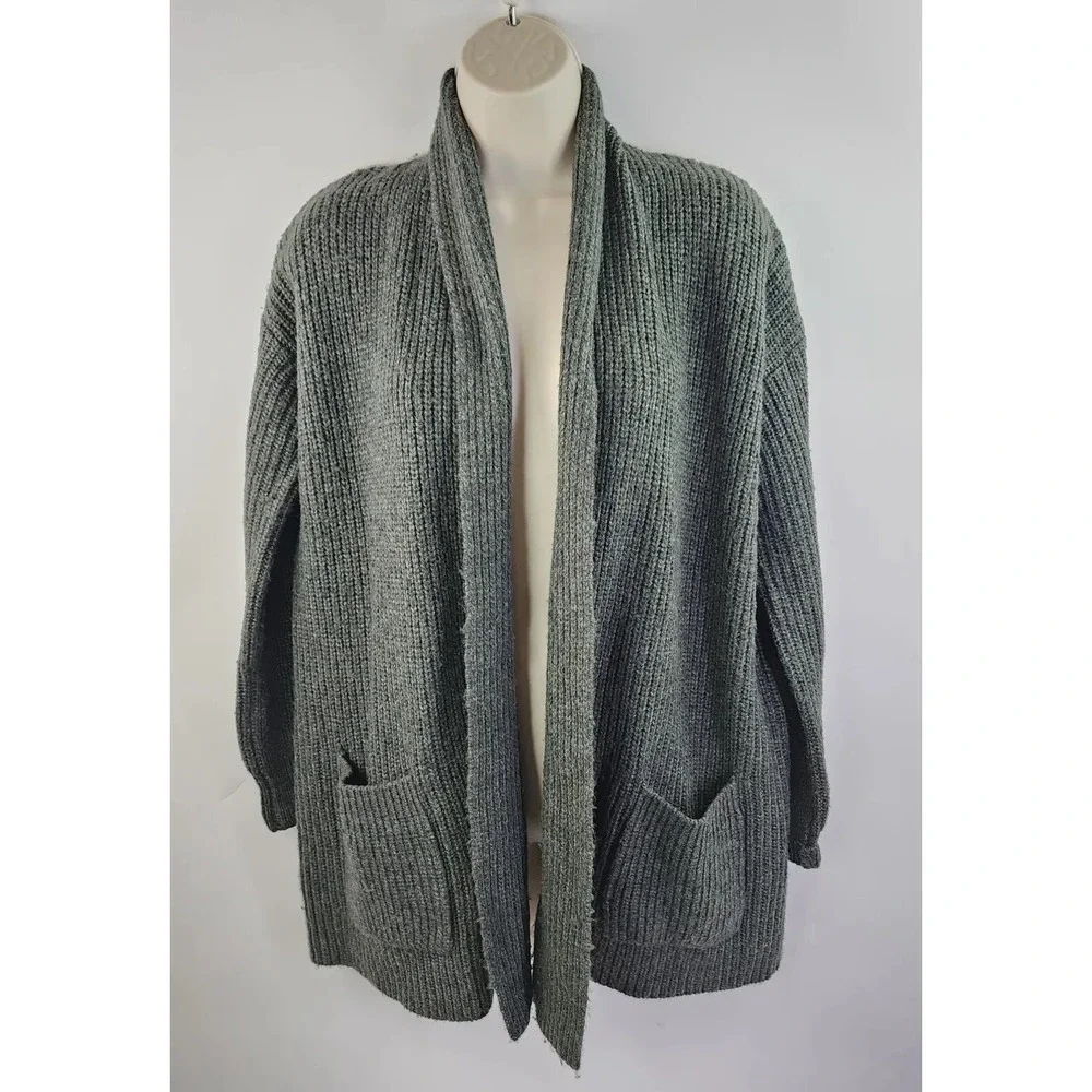 Marine Layer Sweater Womens XS/S Chunky Knit Brooklyn Hunter Green Cardigan